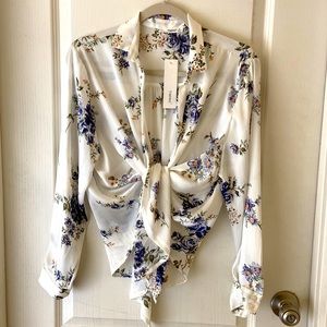 🆕 Silk Chiffon Floral Blouse